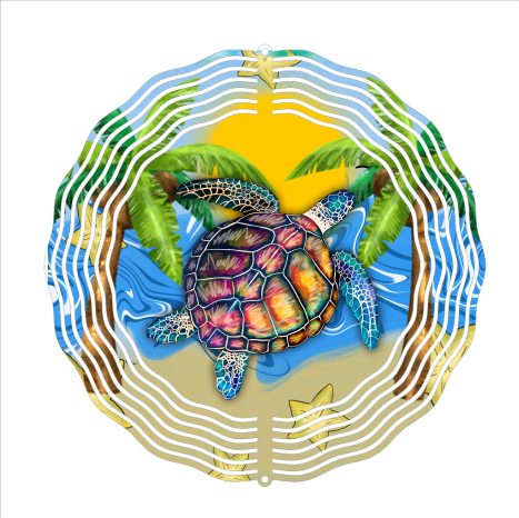 Sea Turtle - Wind Spinner - Sublimation Transfers