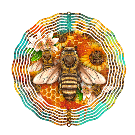 Honeybee - Wind Spinner - Sublimation Transfers