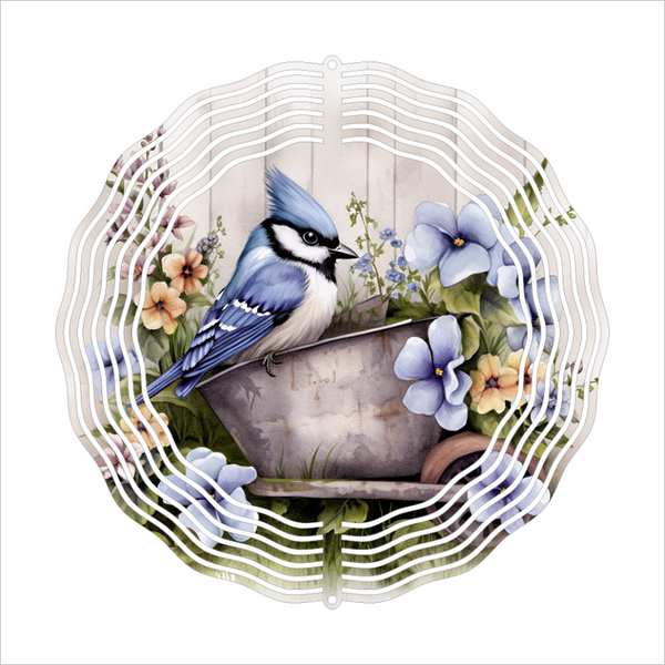 Blue Jay - Wind Spinner - Sublimation Transfers