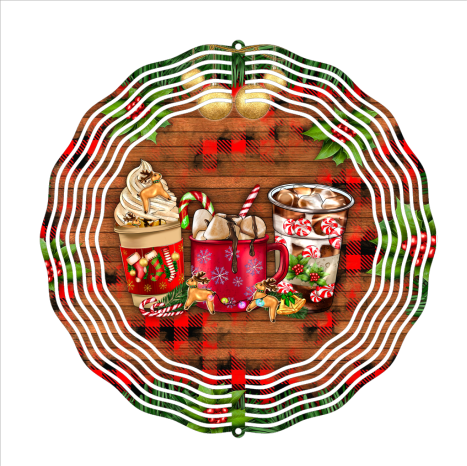 Christmas Cocoa - Wind Spinner - Sublimation Transfers