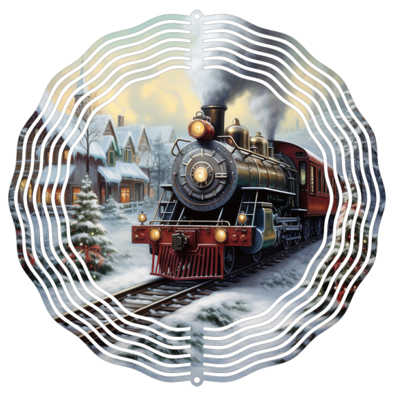 Christmas Train - Wind Spinner - Sublimation Transfers