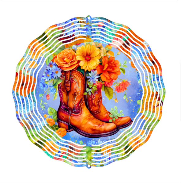 Cowboy Boots - Wind Spinner - Sublimation Transfers