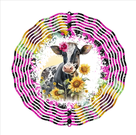 Country Cow - Wind Spinner - Sublimation Transfers