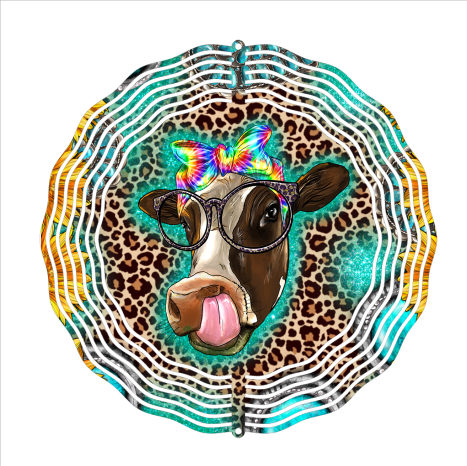 Sassy Cow - Wind Spinner - Sublimation Transfers