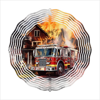 Fire Truck - Wind Spinner - Sublimation Transfers