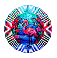 Flamingo - Wind Spinner - Sublimation Transfers