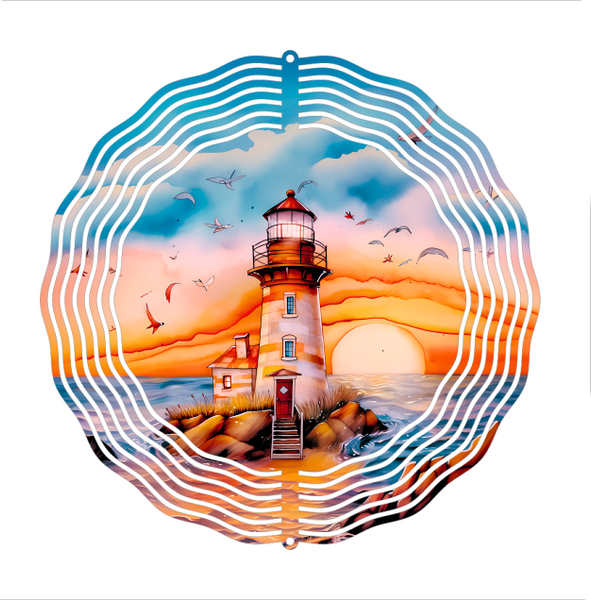 Lighthouse - Wind Spinner - Sublimation Transfers