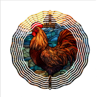 Country Rooster - Wind Spinner - Sublimation Transfers