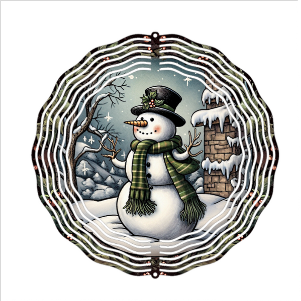 Snowman - Wind Spinner - Sublimation Transfers