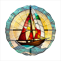 Sailboat - Wind Spinner - Sublimation Transfers