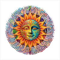 Sun & Moon - Wind Spinner - Sublimation Transfers