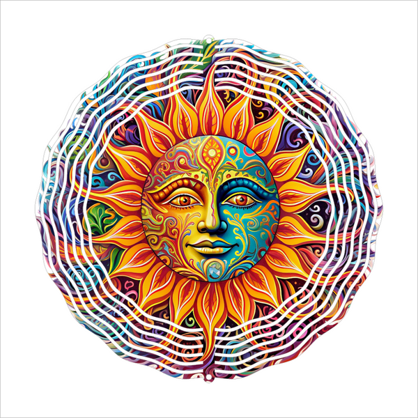 Sun & Moon - Wind Spinner - Sublimation Transfers