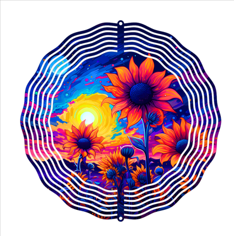 Bright Floral - Wind Spinner - Sublimation Transfers