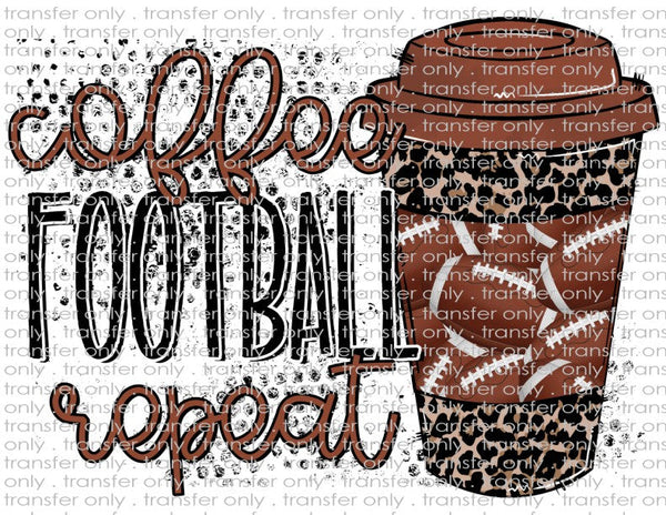 Coffee Football Repeat - Waterslide, Sublimation Transfers
