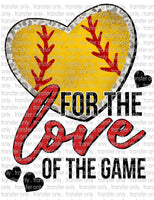 Love of the Game - Waterslide, Sublimation Transfers
