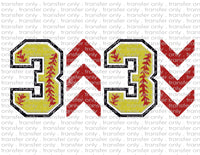 3 Up 3 Down Softball - Waterslide, Sublimation Transfers