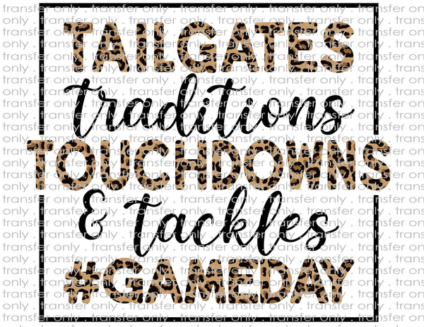 Tailgates, Touchdowns - Waterslide, Sublimation Transfers