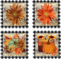 Fall Square Coaster Kit - Includes 4 Coasters