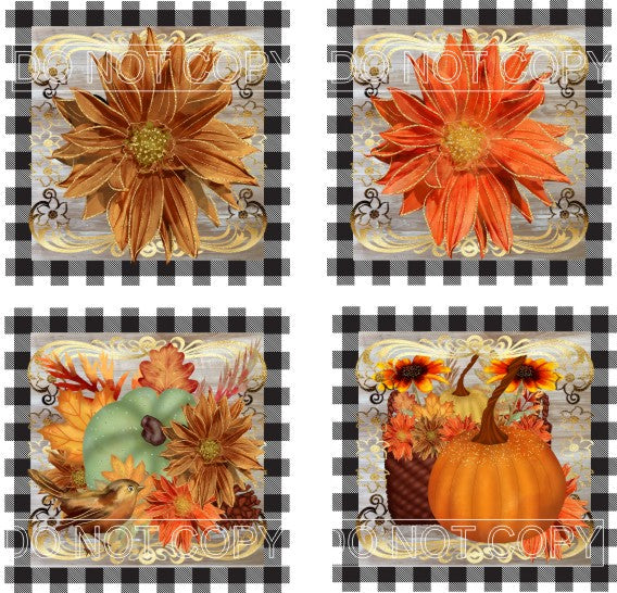 Fall Square Coaster Kit - Includes 4 Coasters