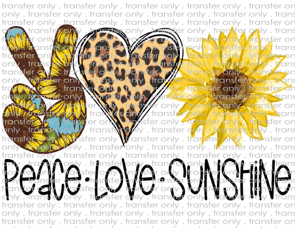 Peace Love Sunflower Sunshine - Waterslide, Sublimation Transfers