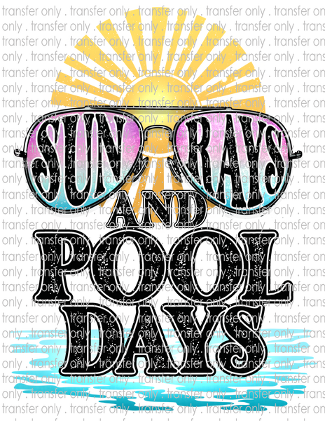 Sun Rays & Pool Days - Waterslide, Sublimation Transfers