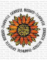 Thankful Leopard Sunflower - Waterslide, Sublimation Transfers