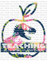 Teacher Dinosaur - Waterslide, Sublimation Transfers