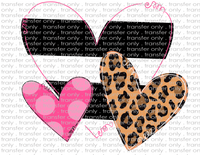 3 Hearts Valentines - Waterslide, Sublimation Transfers