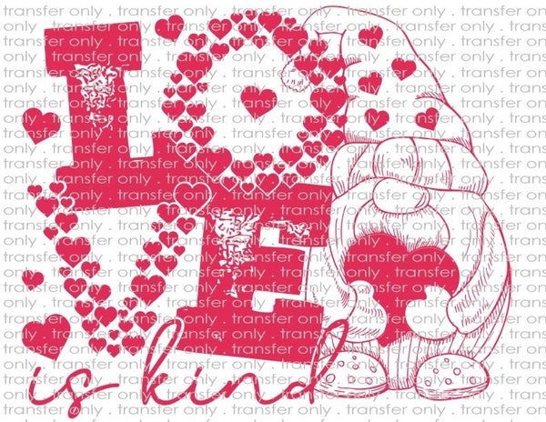 Love Is Kind Gnomes- Waterslide, Sublimation Transfers