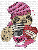 Valentine's Sloth - Waterslide, Sublimation Transfers