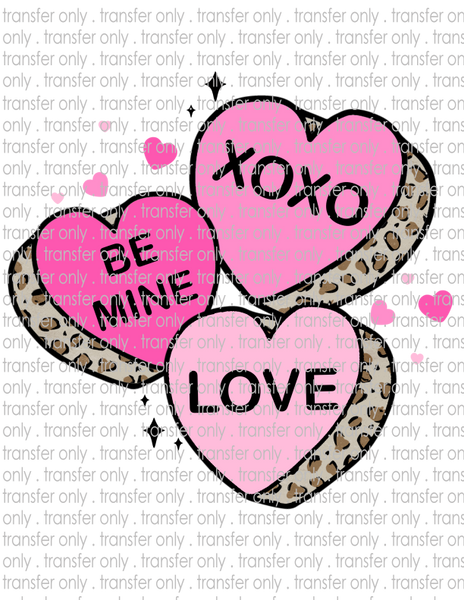 XOXO Be Mine Hearts - Waterslide, Sublimation Transfers