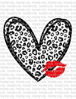 Valentine Leopard Heart - Waterslide, Sublimation Transfers