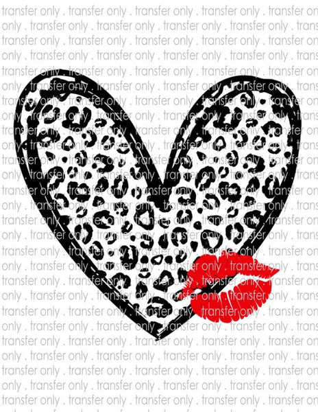 Valentine Leopard Heart - Waterslide, Sublimation Transfers