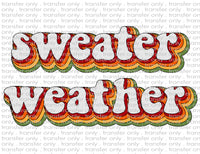 Retro Sweater Weather - Waterslide, Sublimation Transfers