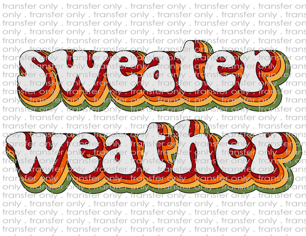 Retro Sweater Weather - Waterslide, Sublimation Transfers