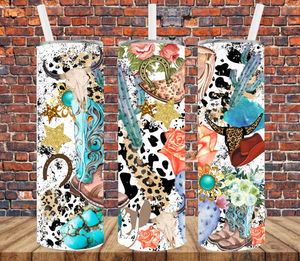 Cowgirl Country - Tumbler Wrap Sublimation Transfers