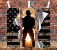 American Soldier - Tumbler Wrap Sublimation Transfers