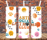 Anti Social Cat Mom Club - Tumbler Wrap Sublimation Transfers