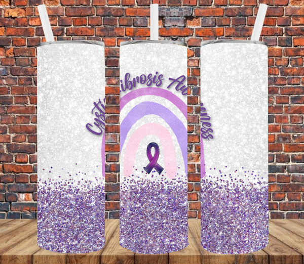 Cystic Fibrosis Awareness - Tumbler Wrap Sublimation Transfers