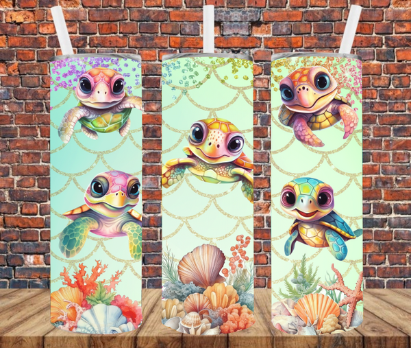 Baby Sea Turtles - Tumbler Wrap - Sublimation Transfers