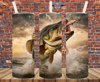 Jumping Fish - Tumbler Wrap - Sublimation Transfers