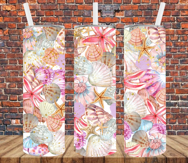 Sea Shells - Tumbler Wrap Sublimation Transfers