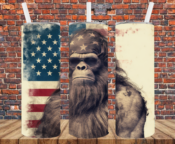 American Bigfoot - Tumbler Wrap - Sublimation Transfers