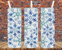 Snowflakes - Tumbler Wrap - Sublimation Transfers