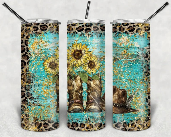 Country Boots & Hat - Tumbler Wrap Sublimation Transfers