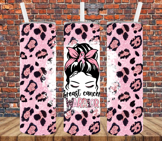 Breast Cancer Warrior - Tumbler Wrap Sublimation Transfers