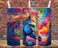 Neon Horse - Tumbler Wrap Sublimation Transfers