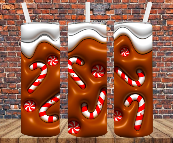 Candy Cane Cocoa - Tumbler Wrap - Sublimation Transfers