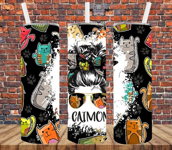 Cat Mom - Tumbler Wrap Sublimation Transfers