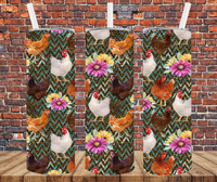 Country Chickens - Tumbler Wrap Sublimation Transfers